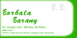 borbala barany business card