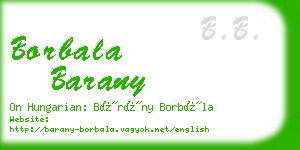 borbala barany business card